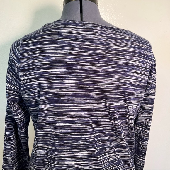 Chico’s Space Dye V-Neck Pullover Sweater Blue - Picture 11 of 14